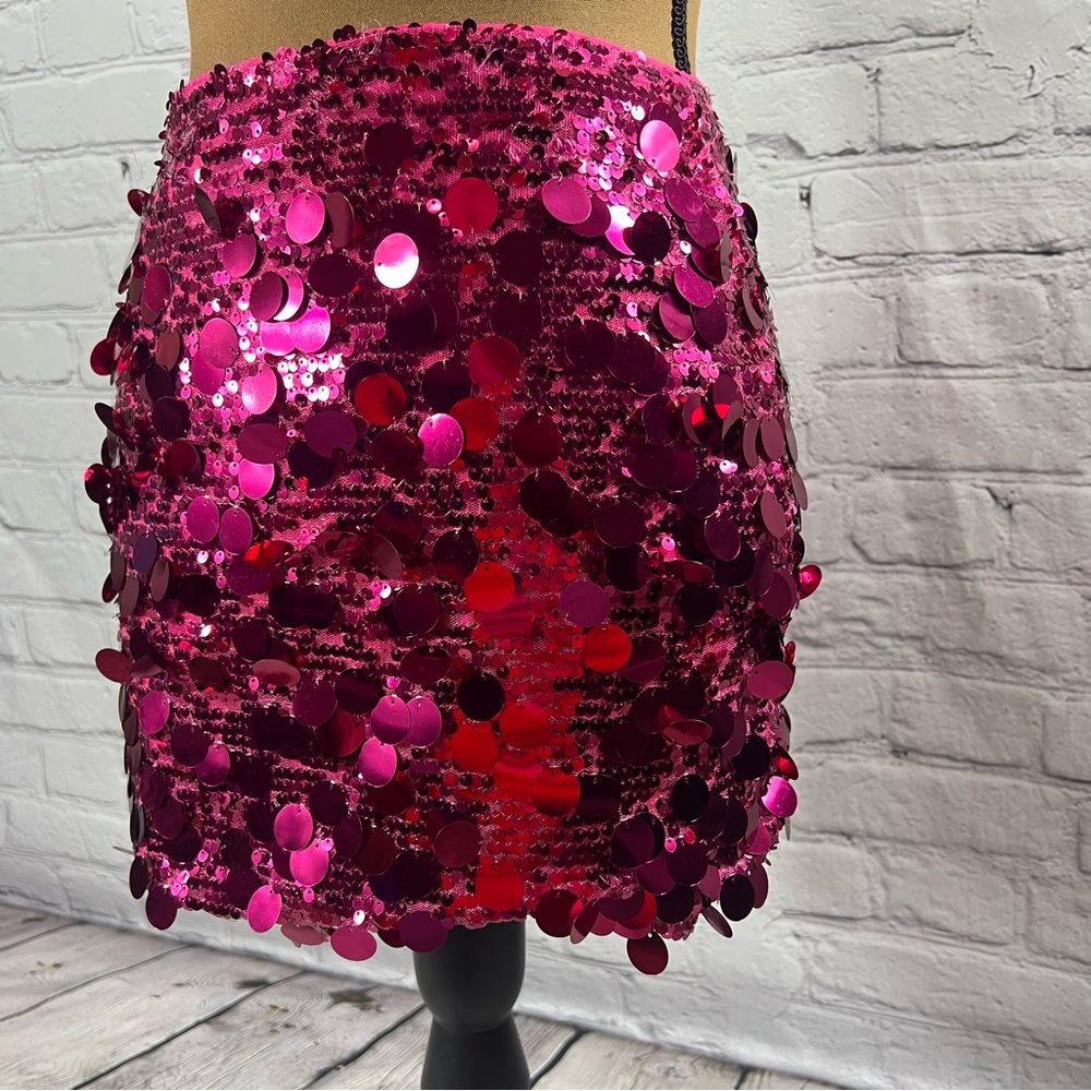 *NEW* Women's Sparkly Sequin Mini Skirt Elastic Waist Bodycon  Size M (C2)